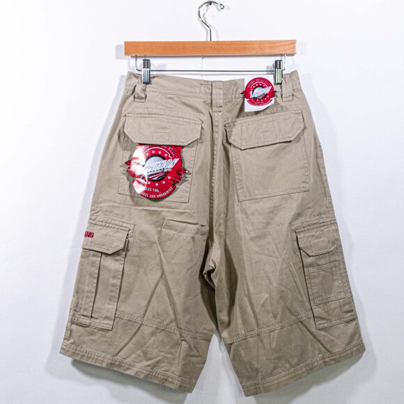 Ignition Embroidered Baggy Cargo Shorts Y2K 30 Hipster Skate Hip Hop Please mak - Picture 2 of 8